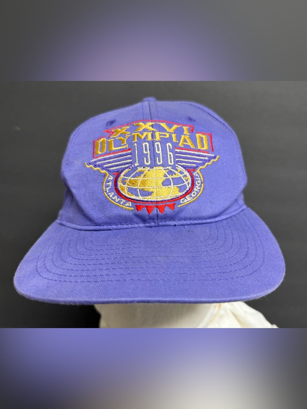 VINTAGE 1996 Olympics Purple Hat Rare Atlanta Georgia Classic Retro XXVI